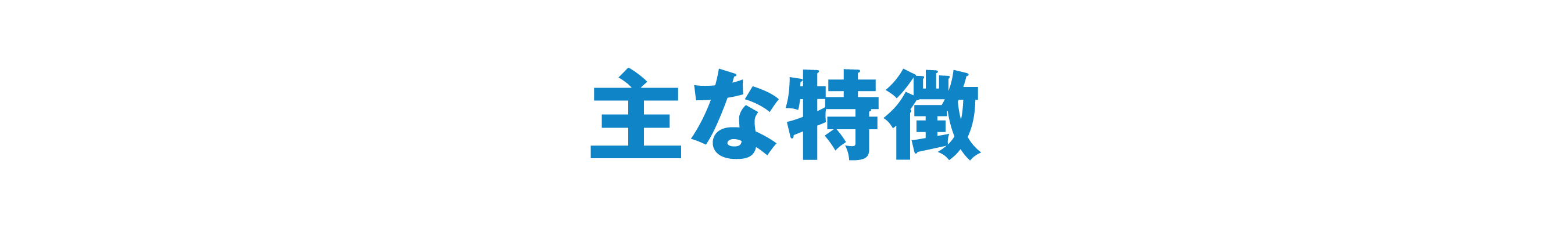 主な特徴